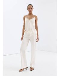Mango - Asymmetric Lace Camisole Top - Lyst