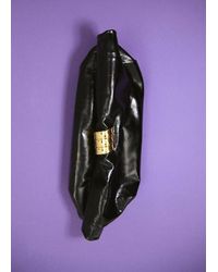 Mango - Leather Clutch Bag With Metallic Appliqué - Lyst