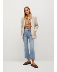 mango cropped flare jeans