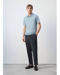 Mango - Regular Fit Zip Polo - Lyst