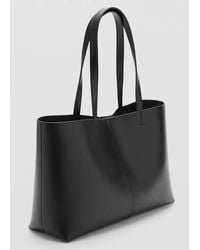 Mango - Shopper Bag With Double Handle - Lyst