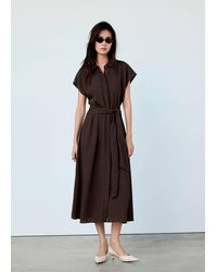 Mango - Belt Shirt Dress - Lyst