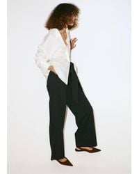 Mango - Pointed Toe Flat Shoes - Lyst