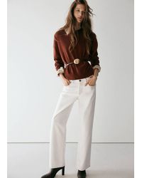Mango - Straight Low-Waist Jeans - Lyst