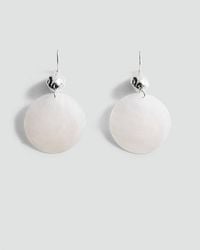 Mango - Shell Pendant Earrings - Lyst