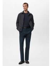 Mango - Slim-Fit Flannel Trousers - Lyst