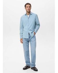Mango - 100% Cotton Denim Shirt - Lyst