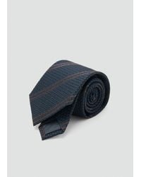 Mango - 100% Silk Tie With Microstructured Stripes - Lyst