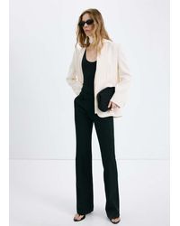 Mango - Suit Blazer Without Lapels - Lyst