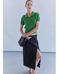 Mango - Cotton Knit Polo - Lyst