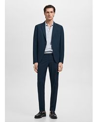 Mango - Stretch Fabric Super Slim-Fit Suit Trousers - Lyst
