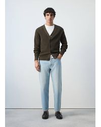 Mango - Mid-Weight Microstructure Knit Cardigan - Lyst