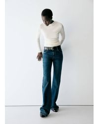 Mango - Fitted High-Neck T-Shirt - Lyst
