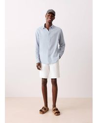 MANGO TEEN - Cotton Linen Cargo Shorts - Lyst