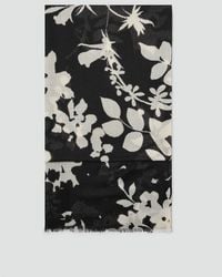Mango - Printed Scarf With Frayed Finishes - Lyst