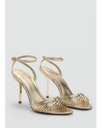 Mango - Heeled Sandals With Straps - Lyst