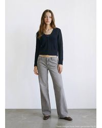 MANGO TEEN - Knitted Sweater With Ribbed Details - Lyst