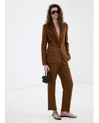 Mango - Linen Suit Jacket - Lyst