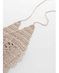 Mango - Crochet Belt With Bow - Lyst