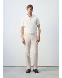 Mango - 100% Cotton Fine Knit Polo - Lyst