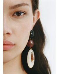 Mango - Long Beaded Earrings - Lyst