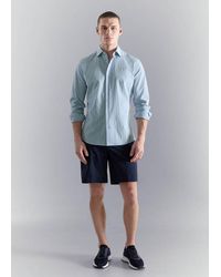 Mango - Creased-Effect Pinstripe Shirt - Lyst
