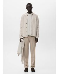 Mango - Ribbed Knit Cardigan - Lyst