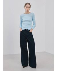 Mango - Boat-Neck Knitted Sweater - Lyst
