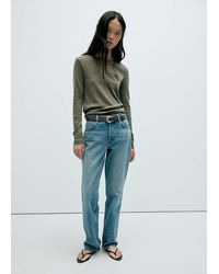 Mango - Fitted Cotton T-Shirt - Lyst