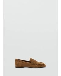 Mango - Suede Mask Loafer - Lyst