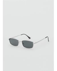 Mango - Rectangular Metal Frame Sunglasses - Lyst