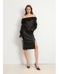 Mango - Sheer Polka-Dot Blouse - Lyst
