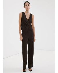 Mango - Straight Mid-Rise Trousers - Lyst