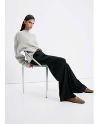Mango - Buckle Leather Moccasins - Lyst