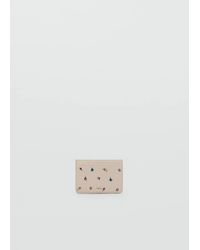 Mango - Metallic-Effect Floral Print Card Holder - Lyst