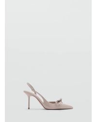 Mango - High-Heeled Shoes With Pointed Toe And Bow - Lyst
