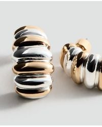 Mango - Two-Tone Earrings - Lyst