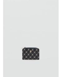 Mango - Medium Wallet With Logo Print - Lyst