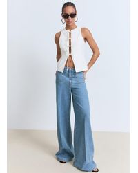 Mango - High-Rise Wide Leg Jeans With Pockets - Lyst