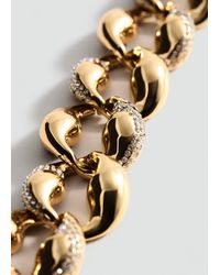 Mango - Pendant With Rhinestone Links - Lyst