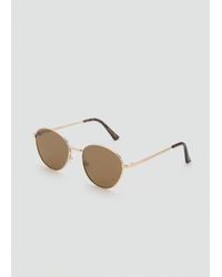 Mango - Sonnenbrille Mit Runder Metallfassung - Lyst