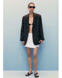 Mango - Wrapped Denim Skort - Lyst