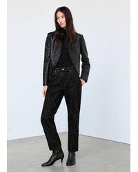 Mango - Printed Straight Jeans - Lyst