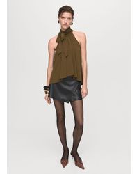 Mango - Halter Top With Bow - Lyst