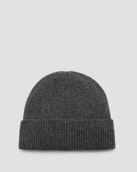 Mango - Ribbed Wool Blend Hat - Lyst