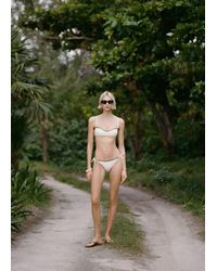 Mango - Bandeau Bikini Top With Contrasting Trims - Lyst
