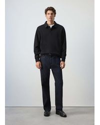 Mango - Regular Fit Polo-Neck Sweatshirt - Lyst