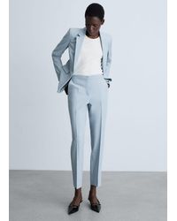 Mango - Straight Suit Trousers - Lyst