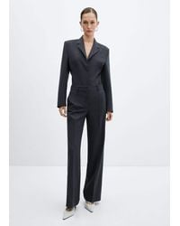 Mango - Fitted Wool Suit Jacket - Lyst