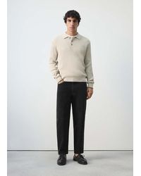 Mango - Cotton-Blend Braided Knitted Sweater - Lyst